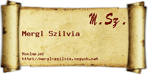 Mergl Szilvia névjegykártya